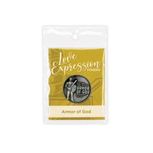 Armor of God Love Expression Coin for Public Servants & Law Enforcement, Keepsake Pocket Token of Prayer & Divine Protection for Men & Women, EDC Coin, Thinking of You Gift of Appreciation