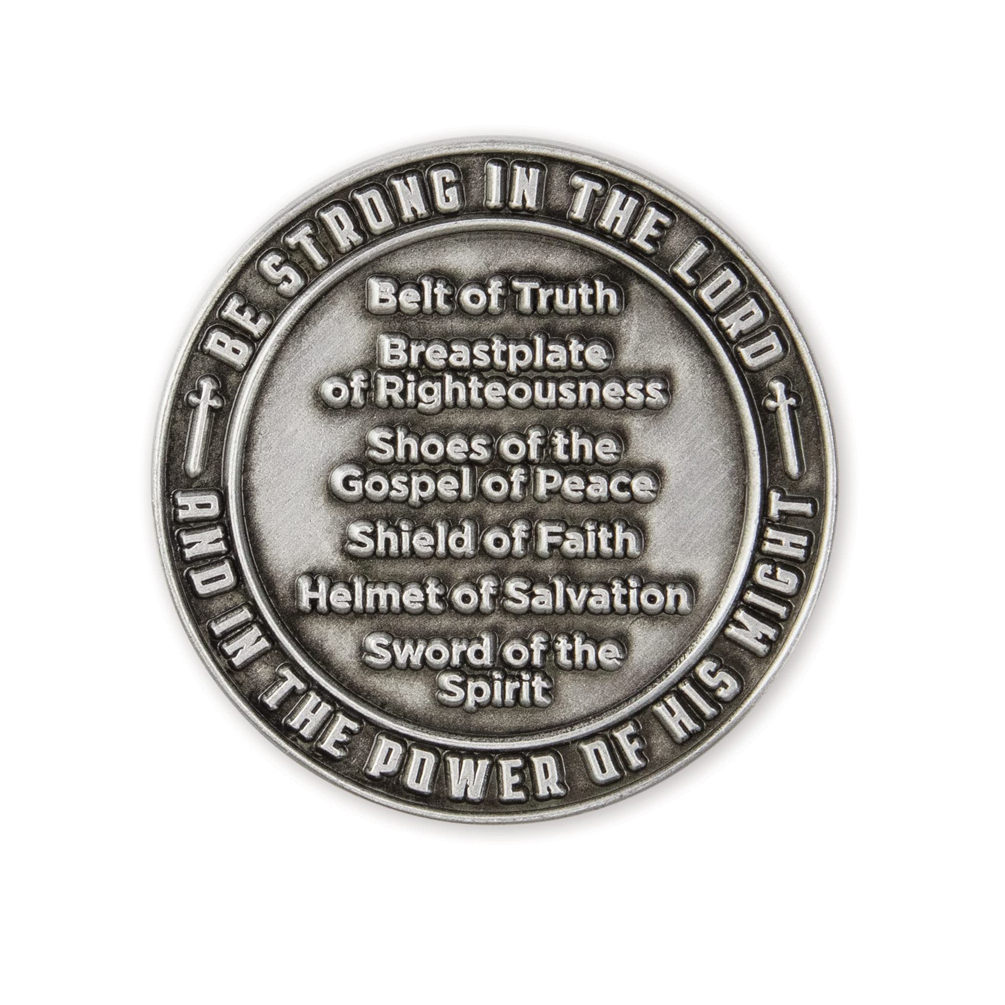 Armor of God Love Expression Coin for Public Servants & Law Enforcement, Keepsake Pocket Token of Prayer & Divine Protection for Men & Women, EDC Coin, Thinking of You Gift of Appreciation