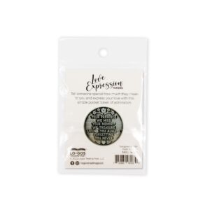 in Loving Memory Memorial Gift, Bereavement Love Expression Coin, Pocket Sympathy Worry Stone Coin for Grieving & Remembrance, EDC Reminder Coin, Never Forgotten Token of Encouragement