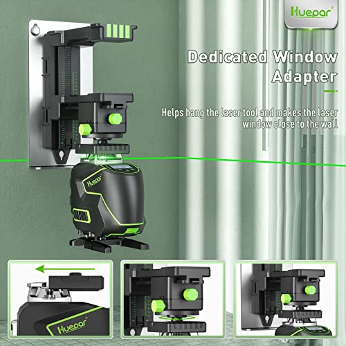 Huepar Fine-tuning Bracket Laser Level Mount, Multifunctional Magnetic Pivoting Base, 360° Rotation - alternative to a standard 1/4" and 5/8" thread & Height Adjustment-PV11