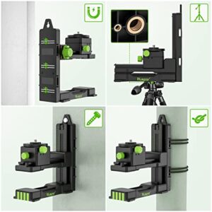 Huepar Fine-tuning Bracket Laser Level Mount, Multifunctional Magnetic Pivoting Base, 360° Rotation - alternative to a standard 1/4" and 5/8" thread & Height Adjustment-PV11