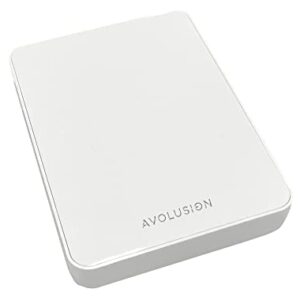 Avolusion Z1-S USB 3.0 Portable External Gaming Hard Drive - White (for PS5, Pre-Formatted) - 2 Year Warranty (1TB)