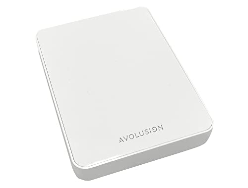 Avolusion Z1-S USB 3.0 Portable External Gaming Hard Drive - White (for PS5, Pre-Formatted) - 2 Year Warranty (1TB)