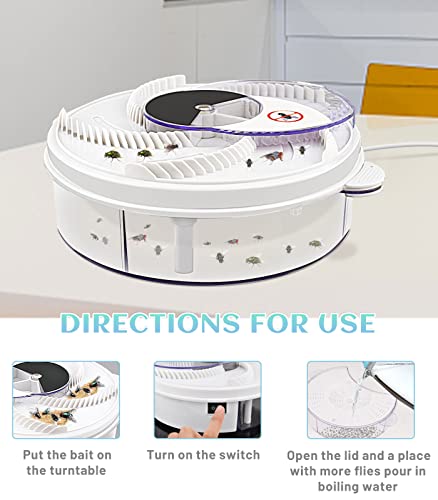 Yaciw Electric Fly Trap, Fly Trap Pest Device Insect Catcher Automatic Flycatcher Fly Trap Pest Reject Control Catcher Insect Repellents Tools