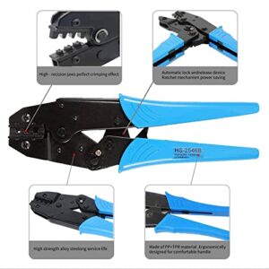 QeeHeng Solar Panel Crimper Tools Kit Compatible with Solar Cable Connector,1 Crimping Tool,6 Pairs Solar Panel Connectors,2Pcs Spanner Wrench, Crimp Tool for 2.5/4.0/6.0mm² Solar PV Cable