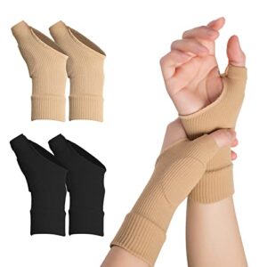 dcc-gets thumb arthritis compression gloves(2 pairs),comfortable compression glove with soft gel pads, lightweight wrist support braces,pain relief, carpal tunnel (black)