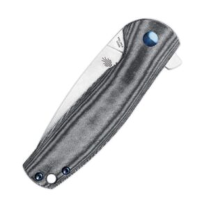 Kizer Gemini EDC Knife N690 Blade Black Micarta Handle, Pocket Knife Deep Carrp Clip V3471N4