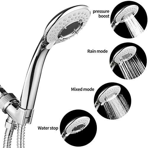 KSUCBOHAR Handheld Shower Head Set High Pressure Shower Head High Flow Hand Held Showerhead Set with 59 Inch 304 Stainless Steel Hose and Multi Angle Adjustable Shower Bracket