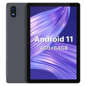 apolosign 10 inch andorid 11 tablet 5ghz wifi 4g lte tablet with sim card slot octa-core 4gb ram 64gb rom 1920x1200 fhd ips screen 5+13mp camera, wifi,bluetooth, gps, 6000mah batterry (grey)