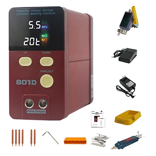 ZCM-JSD 801D 18650 Battery Welding Machine,Hand Held Spot Welder w/Two Modes,Soldering Station Portable fo rRepair Shop,Factory, Laboratory