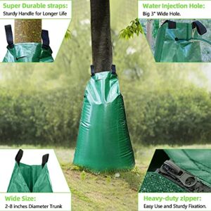 25 Pack Tree Watering Bag, 20 Gallon Slow Release Watering Bag for Trees, Premium PVC Shrub Watering Bag with Heavy Duty Zipper, Durable Reusable Drip Irrigation Bag