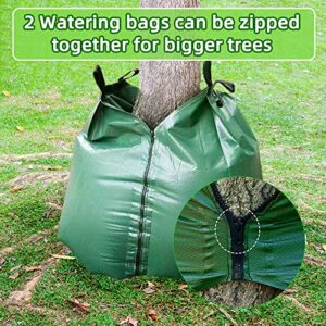 25 Pack Tree Watering Bag, 20 Gallon Slow Release Watering Bag for Trees, Premium PVC Shrub Watering Bag with Heavy Duty Zipper, Durable Reusable Drip Irrigation Bag