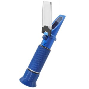 dual scale brix refractometer for measuring sugar content in food and drink.