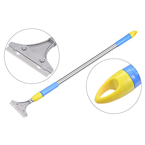 uxcell 49" Adjustable Floor Scraper Flooring Removal Tool with Long Steel Handle for Window Paint Glass Wall