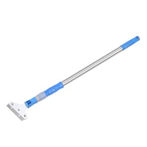 uxcell 45" adjustable floor scraper long steel handle flooring removal tool with cover for window paint glass wall