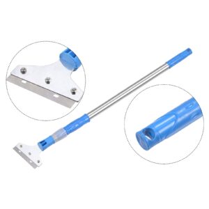 uxcell 45" Adjustable Floor Scraper Long Steel Handle Flooring Removal Tool with Cover for Window Paint Glass Wall