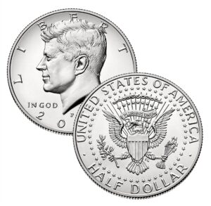 2022 p, d kennedy half dollar 2 coin set half dollar us mint uncirculated