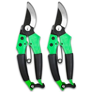 graydon hall pruning shears set - 2 pack shears gardening tools bundle | gardening tools for garden, bonsai, loppers, bush (pruning shears