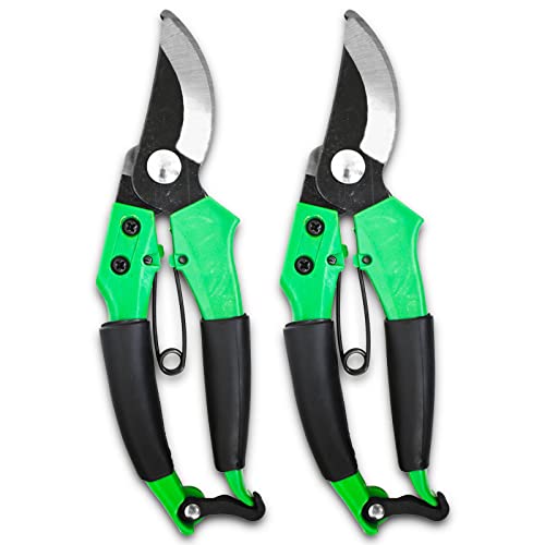 Graydon Hall Pruning Shears Set - 2 Pack Shears Gardening Tools Bundle | Gardening Tools For Garden, Bonsai, Loppers, Bush (Pruning Shears