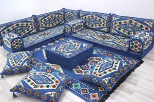 handmade traditional sofa set, floor cushions, arabic majlis, corner sofa, floor couch, sectional sofa, arabic floor cushions (l sofa full set)