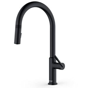 karran lagrange one-handle pull down dual function sprayer kitchen faucet in matte black