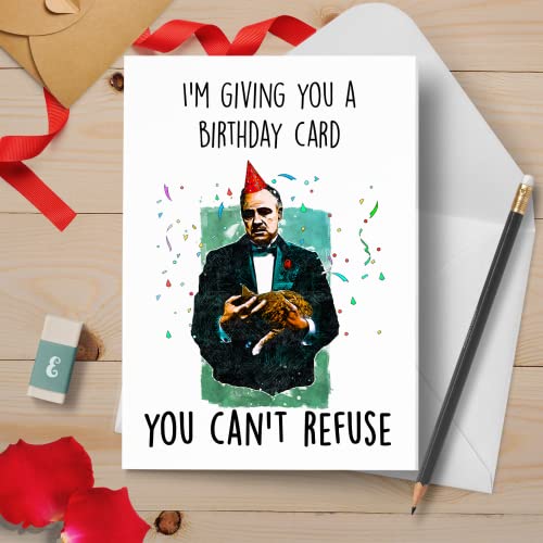 You Can't Refuse Birthday Card | The Godfather Birthday Card | Blank card