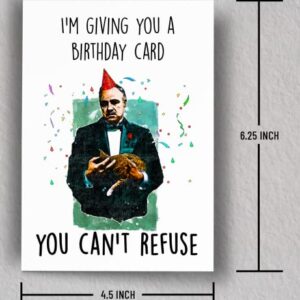 You Can't Refuse Birthday Card | The Godfather Birthday Card | Blank card