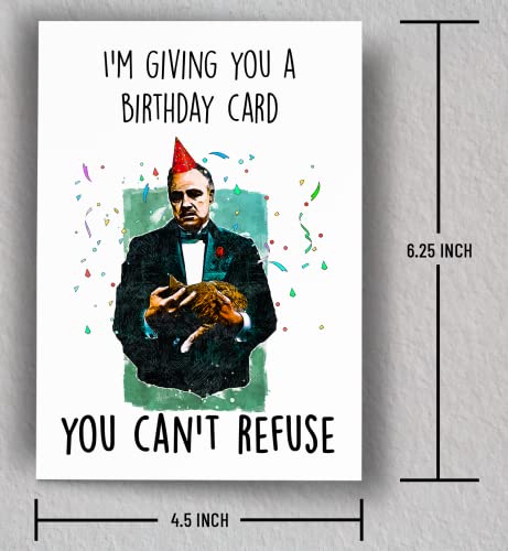 You Can't Refuse Birthday Card | The Godfather Birthday Card | Blank card