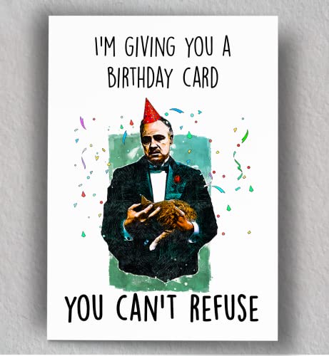 You Can't Refuse Birthday Card | The Godfather Birthday Card | Blank card