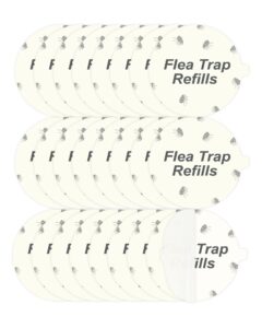 20 pack flea trap refill discs replacement glue boards, 7.1" sticky pads for most models flea bed bug traps for inside your home