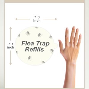 20 Pack Flea Trap Refill Discs Replacement Glue Boards, 7.1" Sticky Pads for Most Models Flea Bed Bug Traps for Inside Your Home