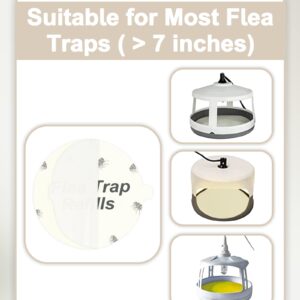 20 Pack Flea Trap Refill Discs Replacement Glue Boards, 7.1" Sticky Pads for Most Models Flea Bed Bug Traps for Inside Your Home