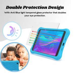Kids Tablet 8 inch, Tablet for Kids Android 11 Quad Core 32GB Storage 5.0MP Dual Camera HD WiFi Tablet, Parents Control Toddlers Educational Games (Blue)