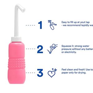 Handheld Portable Bidet 450ml,ToSSme Personal Bidet Handheld Sprayer,Pregnant Women Cleansing,Postpartum Clean,Travel Bidet with Dust Cap