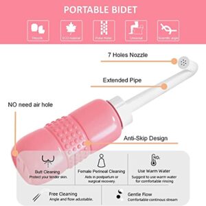 Handheld Portable Bidet 450ml,ToSSme Personal Bidet Handheld Sprayer,Pregnant Women Cleansing,Postpartum Clean,Travel Bidet with Dust Cap