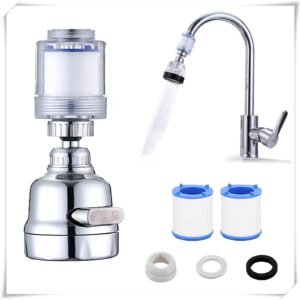 wxkn stainless steel booster faucet filter, splashproof nozzle for kitchen bathroom