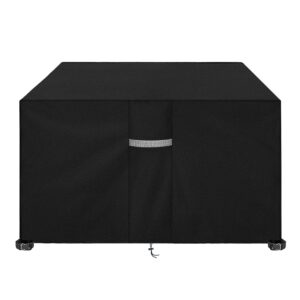 dokon square fire pit cover with air vents, waterproof, anti-fading, uv resistant heavy duty 600d oxford fabric patio fire table cover, firepit cover (32"l x 32"w x 16"h) - black