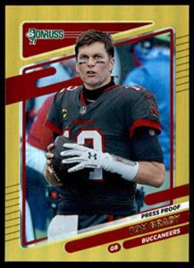 football nfl 2021 donruss photo variation press proof premium #1 tom brady buccaneers