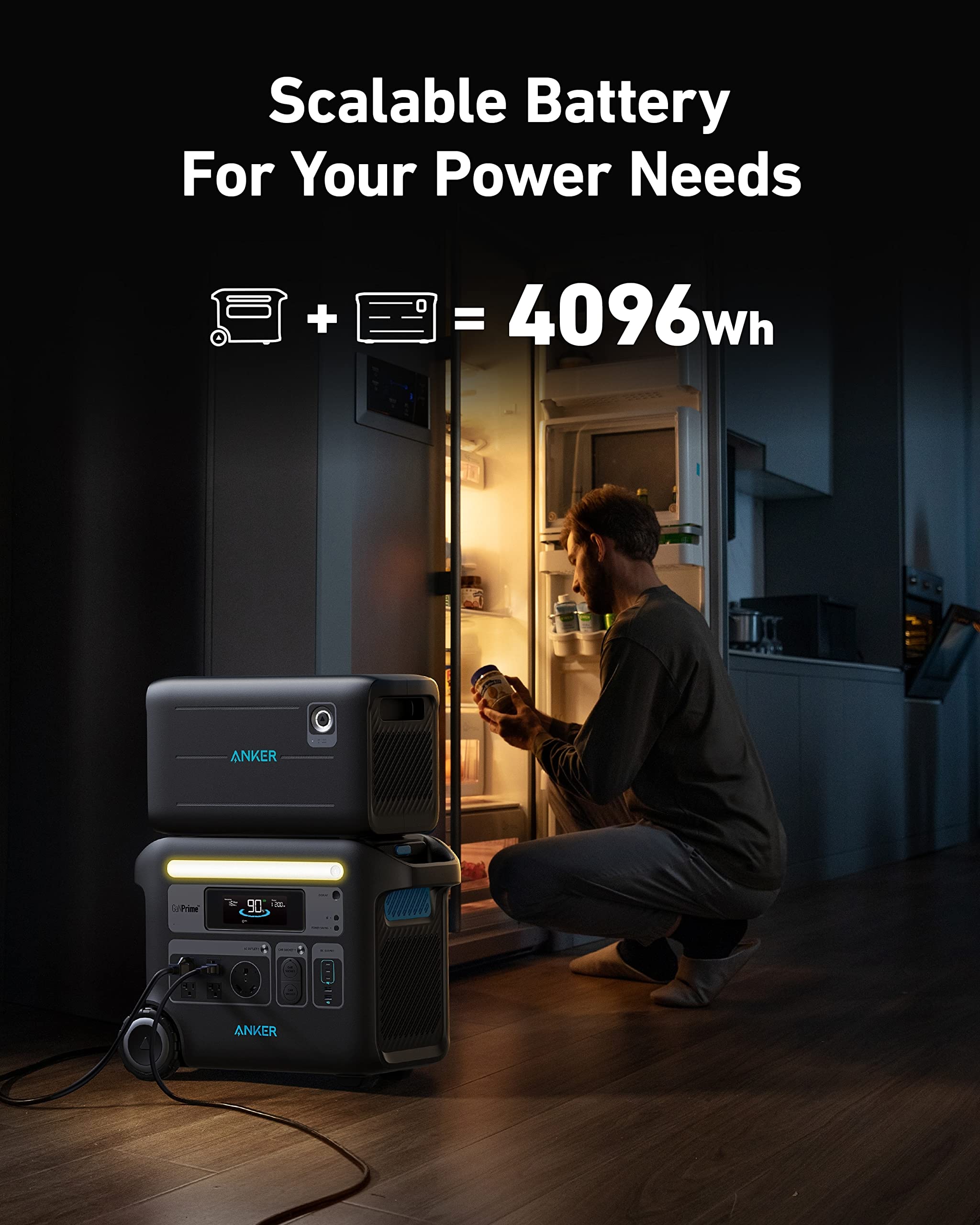 Anker SOLIX F2000 Portable Power Station, PowerHouse 767, 2400W Solar Generator, GaNPrime Battery Generators for Home Use, LiFePO4 Power Station for Outdoor Camping, and RVs (Solar Panel Optional)