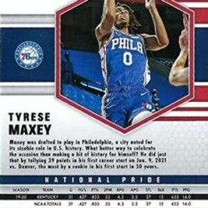 2020-21 Panini Mosaic #259 Tyrese Maxey Philadelphia 76ers Basketball