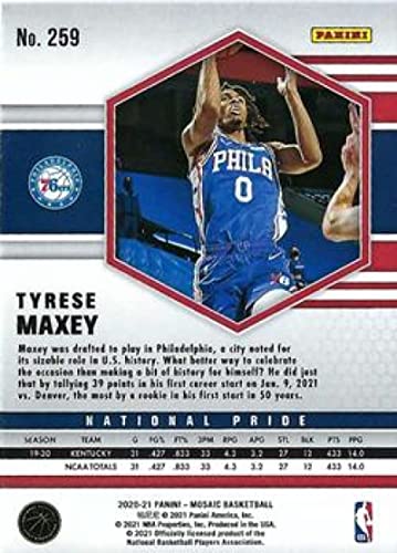 2020-21 Panini Mosaic #259 Tyrese Maxey Philadelphia 76ers Basketball