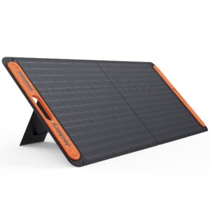 jackery solarsaga 100x portable solar panel for explorer 240/300/500/1000/1500 power station, foldable perc solar cell solar charger with usb outputs for phones (can't charge explorer 440/ powerpro)