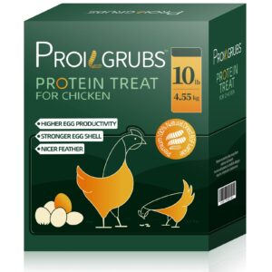 PROILGRUBS 10 LBS - Non-GMO-Dried Worms for Chickens All Natural Dried Black Soldier Fly Larvae Treats, Dried Meal Worms for Chickens, Hens, Birds...