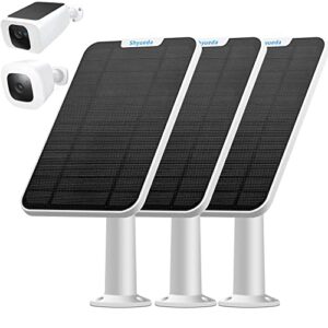 4w solar panel charging compatible with eufy solocam s40/l40/l20/3/3c only, with 13.1ft waterproof charging cable, ip65 weatherproof,includes secure wall mount(type-c connector)(3-pack)