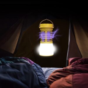 Rechargeable Electric Camping Lantern: Battery Powered Lantern with Portable Camping Light & Cordless Outdoor Flashlight for Patio Indoor Tent