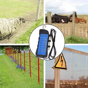 Electric Fence Voltage Tester, 12KV Neon Fault Finder 2000 to 12000V 8 Neon Indicator Lights Waterproof Fence Tester for Farms