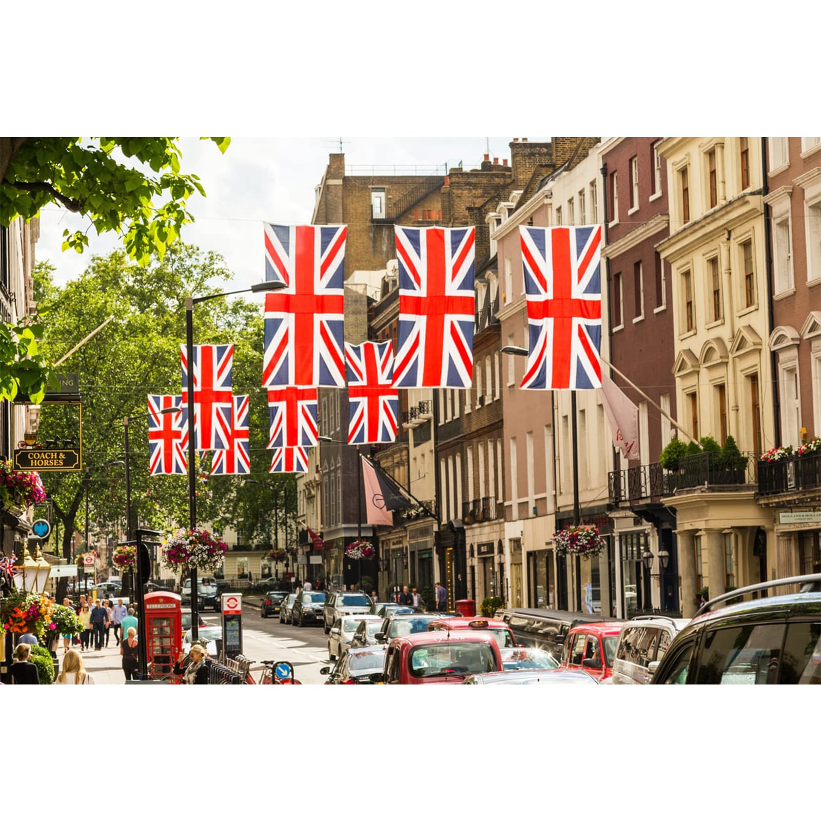 Homissor British Flag 3x5 Union Jack England Flags Embroidered Sewn Stripes United Kingdom UK Flag Heavy Duty Outdoor