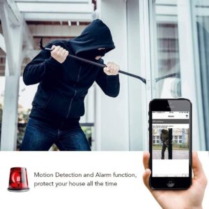 Hidden Camera Detector 1080P WiFi Security Nanny Cam with Motion Detection, 1080P Clock for Home Office