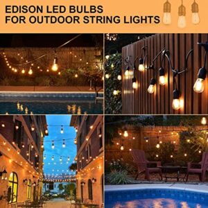 LONIUTO Outdoor String Lights, 200 FT LED String Outdoor Lights Waterproof & Shatterproof, Patio Hanging Lights with 50 Bulbs, Camping Decorative Lights for Outdoor Backyard Garden Decor