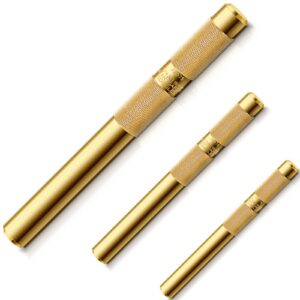3 pcs brass drift punch set, 3/4, 1/2, 3/8 inch, 25075 25076 25077 brass punch kit